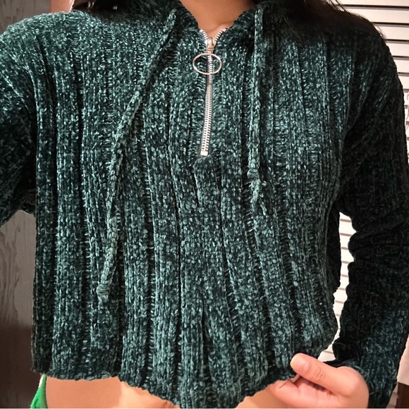 pacsun fuzzy zip-up - Picture 2 of 4